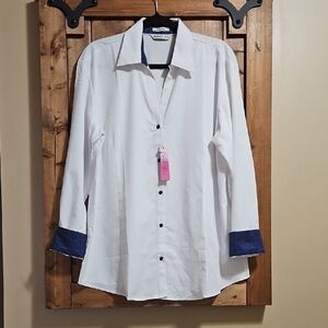 Esabel C Bamboo Button-Up Blouse 2XL